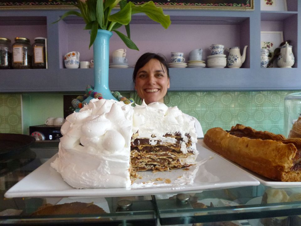 A cake and its creator