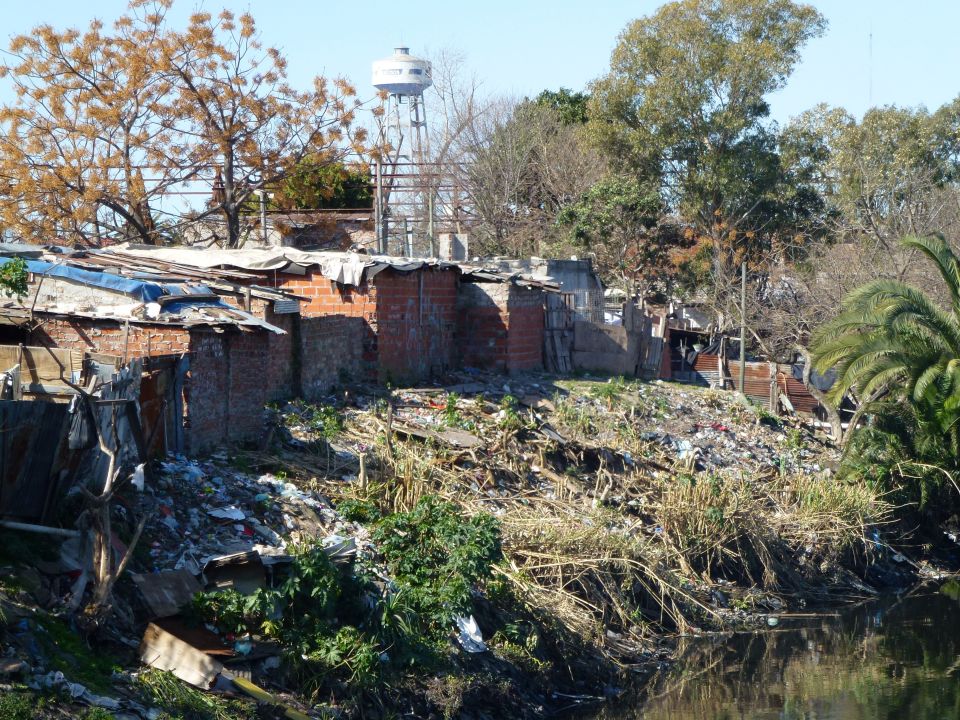 Backs of shacks in Barracas
