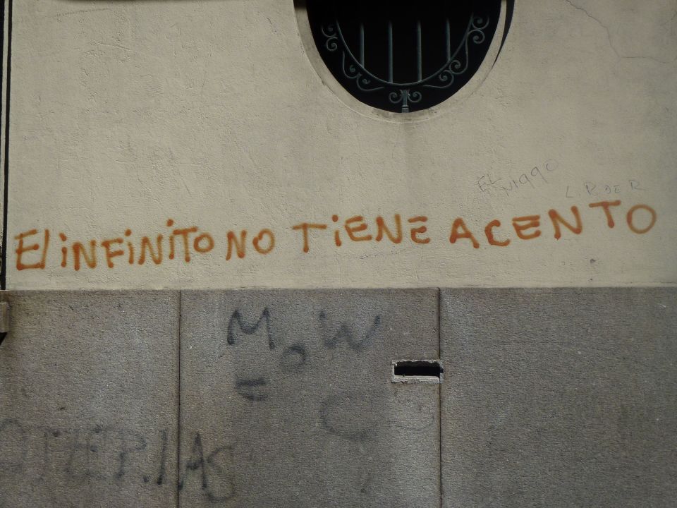 El infinito no tiene acento