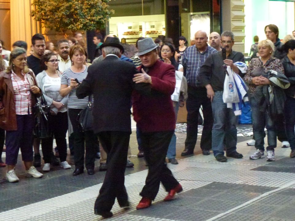 men dancing tango