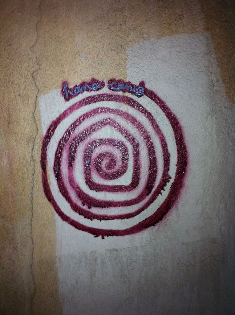 Spiral on wall