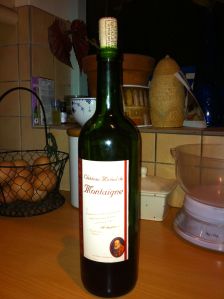 A bottle of Chateau Michel de Montaigne, 2007 vintage