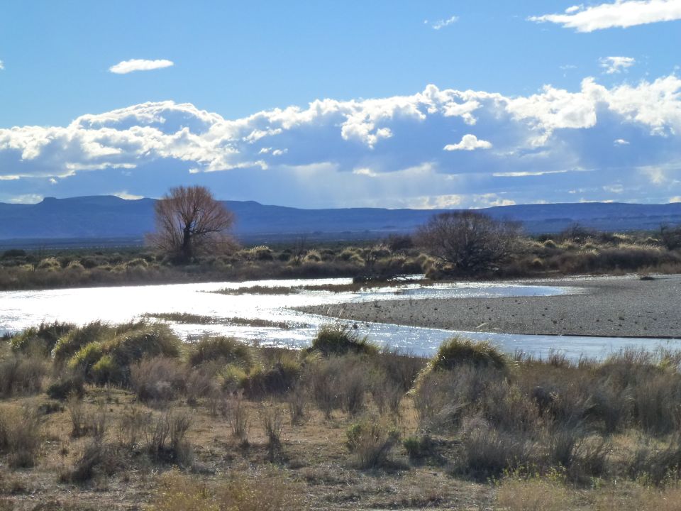 For much of the journey we followed the River Chubut