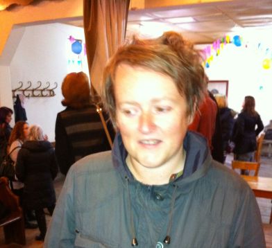 Karen 'Chuckie' Owen considers the copulatory behaviour of the Ballena Franca (Southern Right) Whale at the Peninsula Valdes Information Centre.