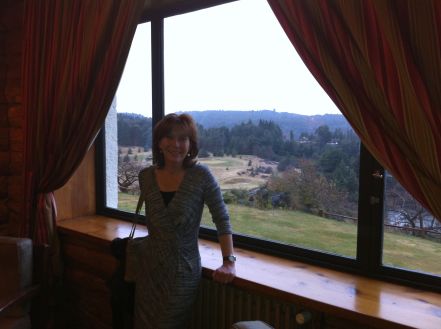 Billionaire fashion guru Mererid Hopwood poses for the press at Llao Llao Hotel, Bariloche.