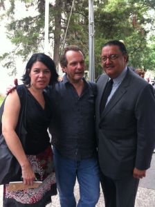 With Ana Franco of the Periódico de Poesía and novelist and interlocutor par excellence ,Jorge F. Hernández.