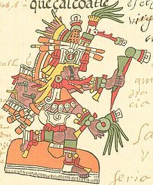 Quetzalcóatl, the plumed serpent deity