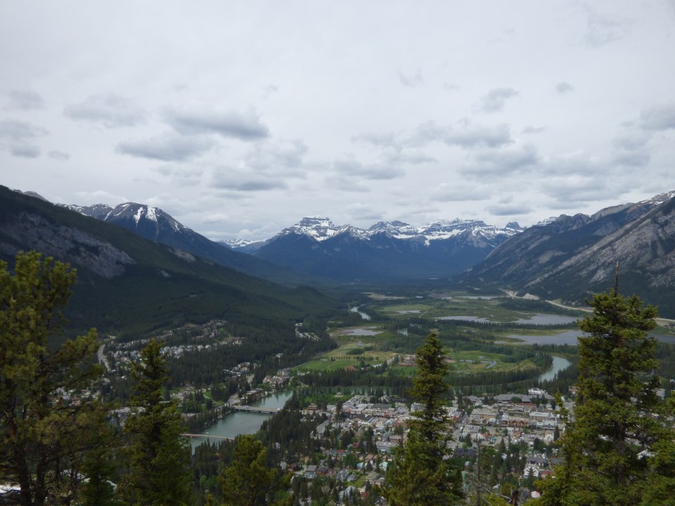 Town of Banff, from Sleeping Buffalo. Mountain